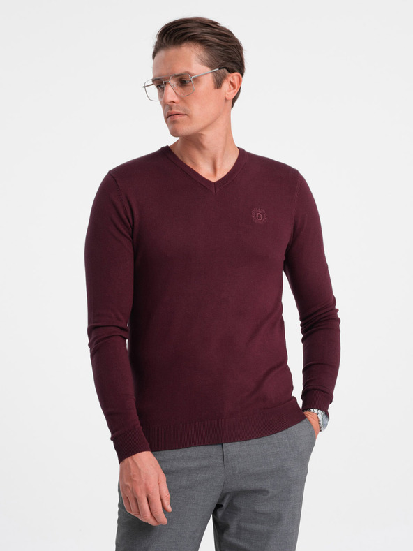 Ombre Clothing Herren Pullover Ombre Clothing Burgunderrot
