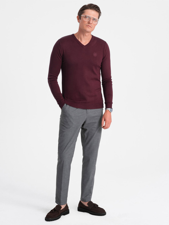 Ombre Clothing Herren Pullover Ombre Clothing Burgunderrot