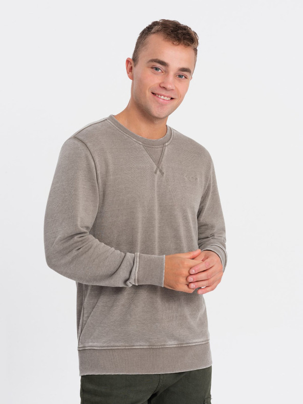 Ombre Clothing Beige Herren-Sweatshirt Ombre Kleidung