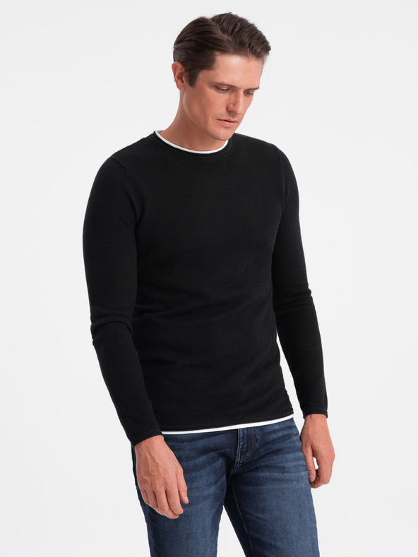 Ombre Clothing Schwarzer Herren Pullover Ombre Clothing