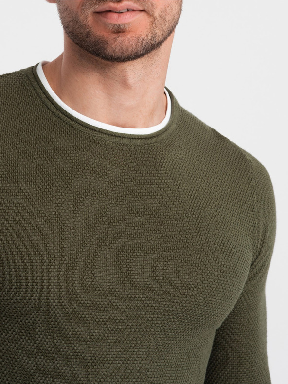 Ombre Clothing Khaki Herren Pullover Ombre Kleidung