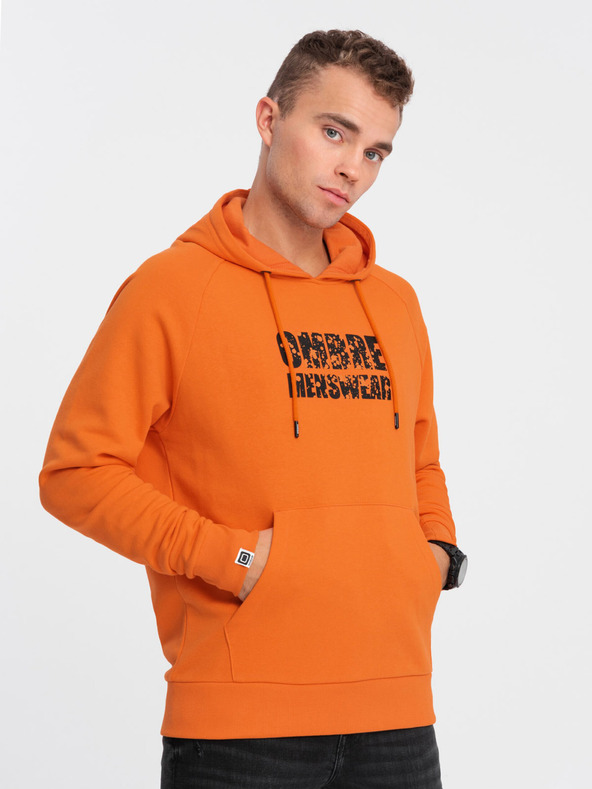 Ombre Clothing Orangefarbenes Herren-Sweatshirt Ombre Clothing
