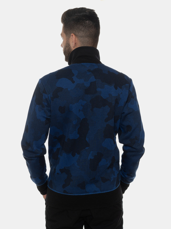 Sam 73 Dunkelblaues gemustertes Herren-Sweatshirt SAM 73