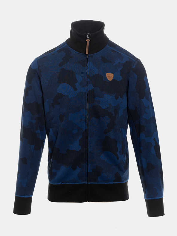 Sam 73 Dunkelblaues gemustertes Herren-Sweatshirt SAM 73