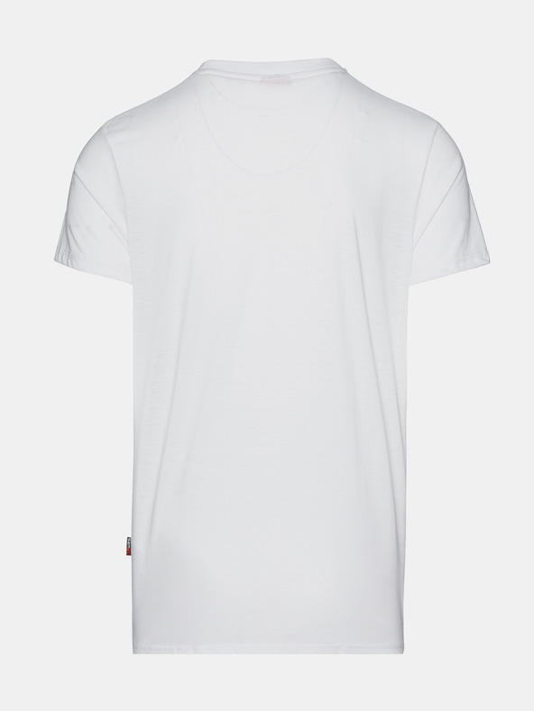 Sam 73 Weißes bedrucktes Herren-T-Shirt SAM 73 Liam