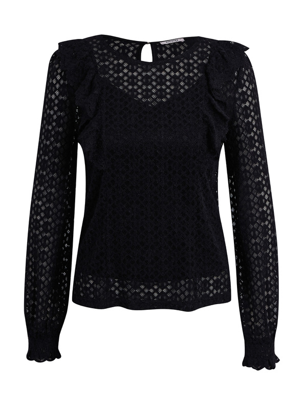 Orsay Schwarze gemusterte Damenbluse ORSAY