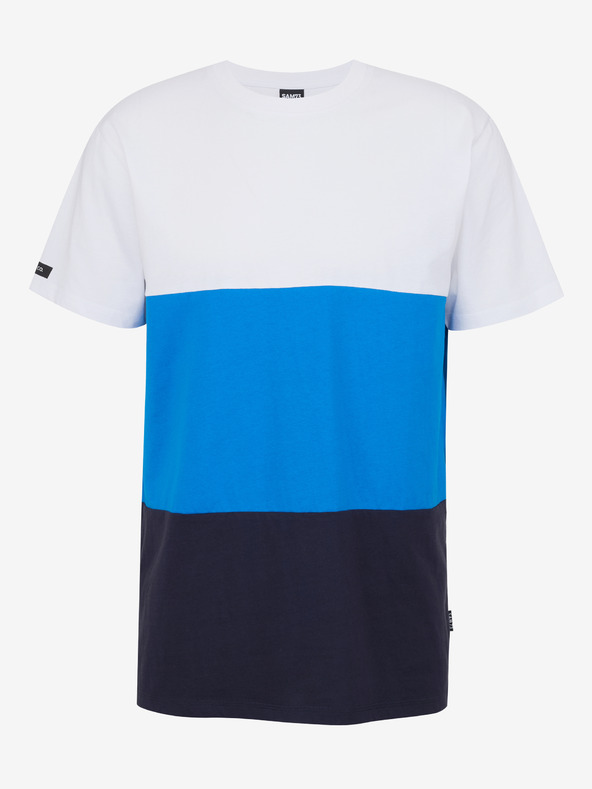 Sam 73 Weißes und blaues Herren-T-Shirt SAM 73 Norman