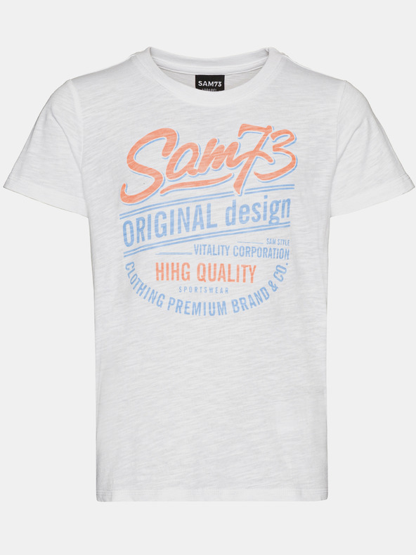 Sam 73 Weißes Jungen-T-Shirt SAM 73 Archie