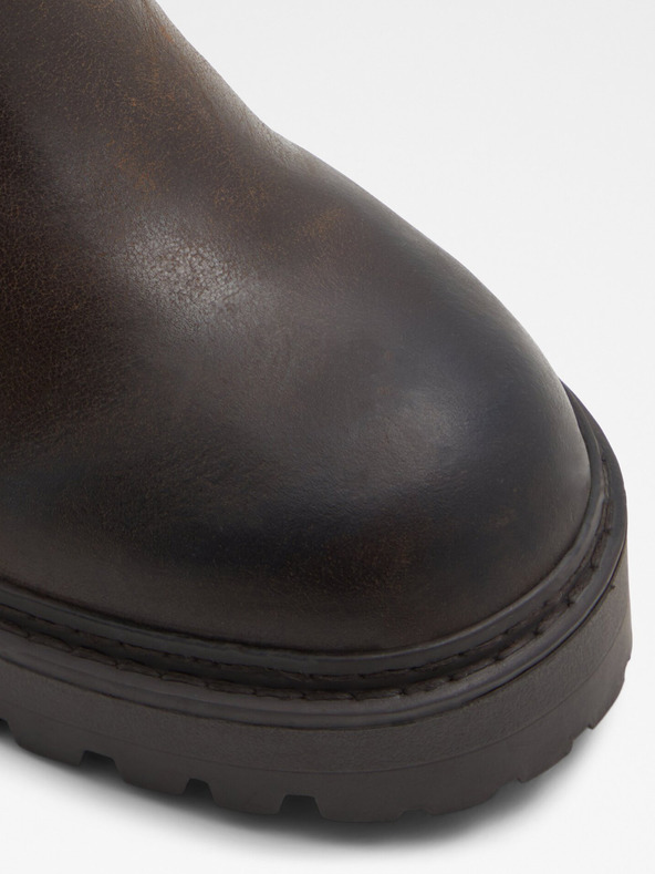 Aldo Dunkelbraune Damenstiefeletten aus Leder ALDO Palomina