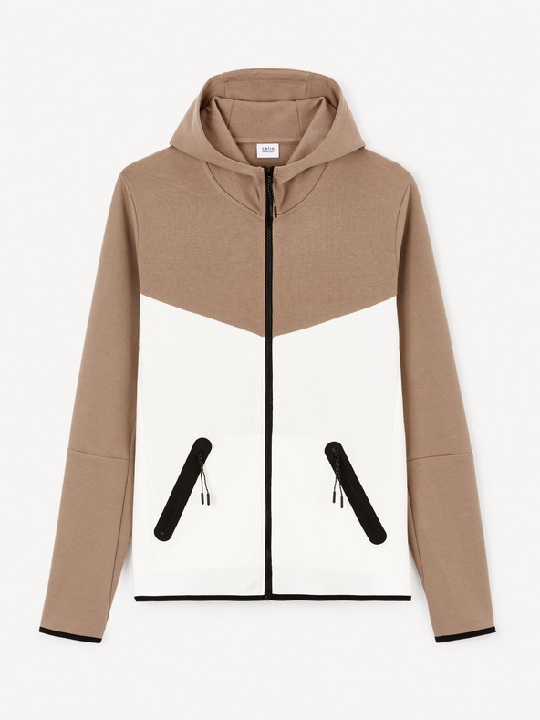 Celio Jenewyoke Kapuzenpullover mit Reißverschluss