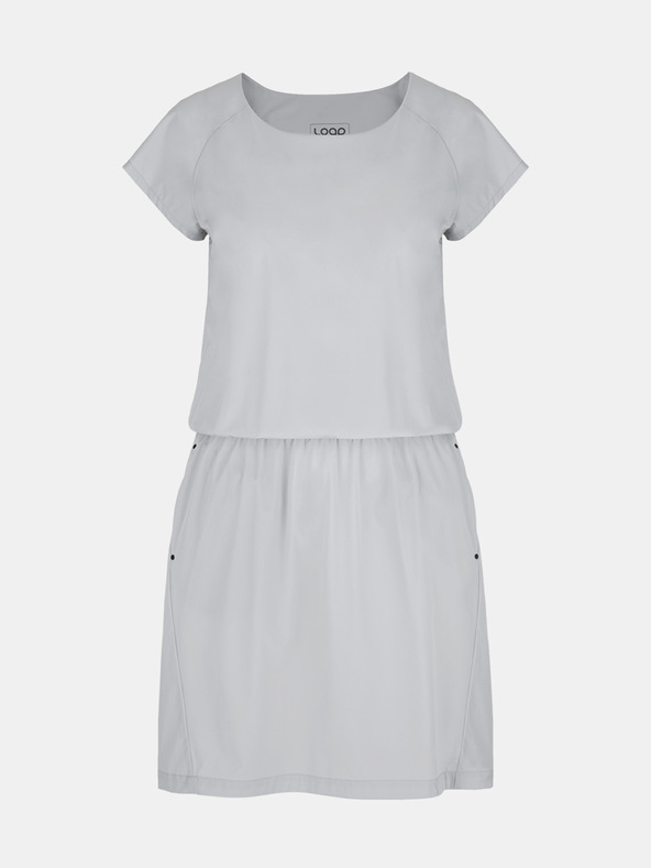 Loap Hellgraues Kleid mit Taschen LOAP