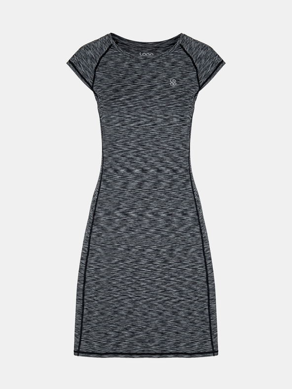 Loap Grau gestreiftes Kleid LOAP