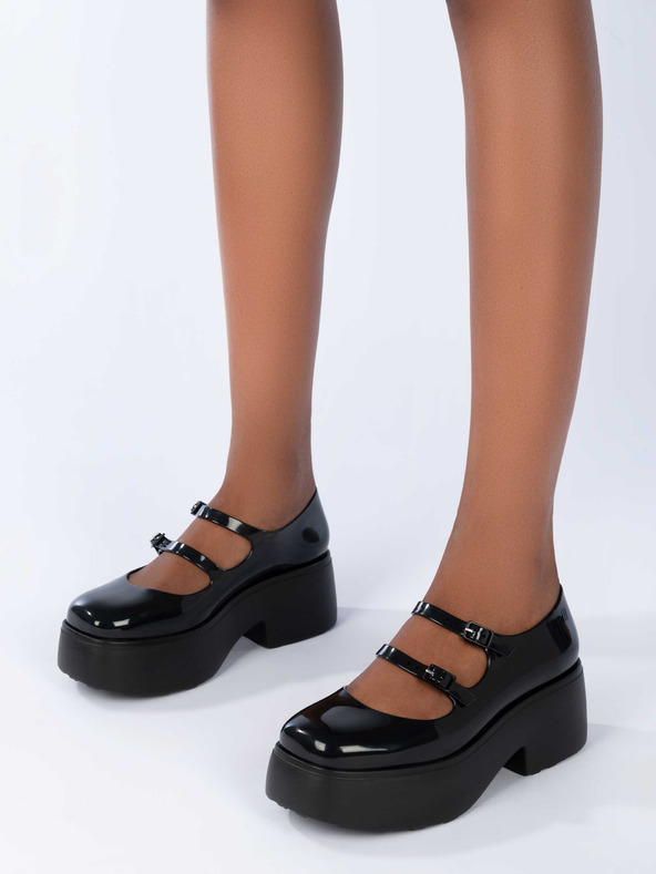 Melissa Schwarze Damen Plateau Ballerinas Melissa Farah