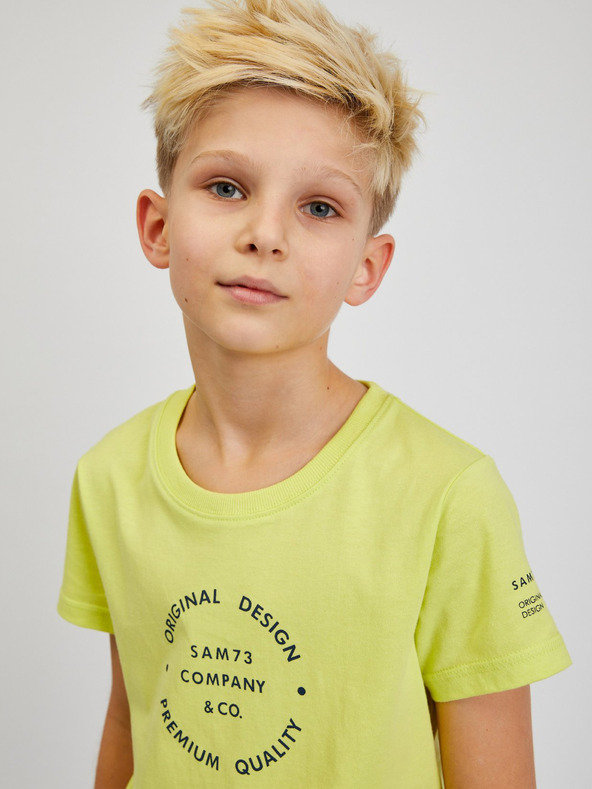 Sam 73 Gelbes Baumwoll-T-Shirt für Jungen SAM73 Pyrop