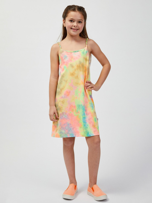 Sam 73 Grün und gelb gemustertes Mädchen-Sommerkleid SAM73 Equuleus