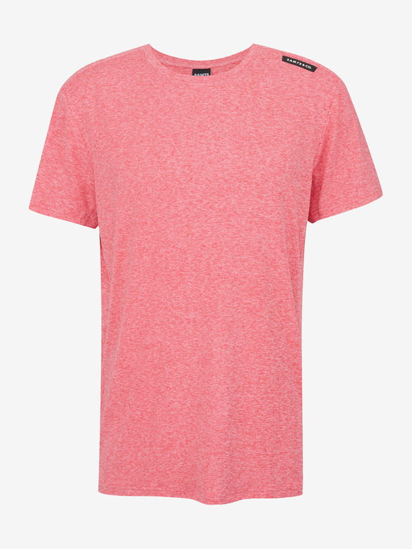 Sam 73 Koralle gestreiftes Herren-T-Shirt SAM 73 Fortunato