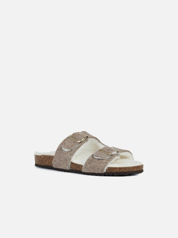 Geox Beige Damen-Pantoffeln Geox Brionia