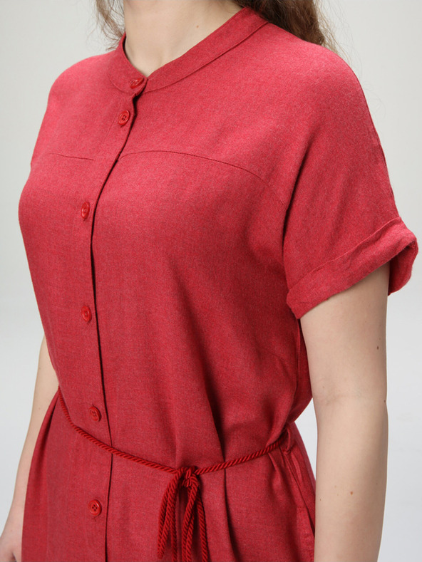 Loap Rotes Damen-Sommerkleid LOAP NELLA