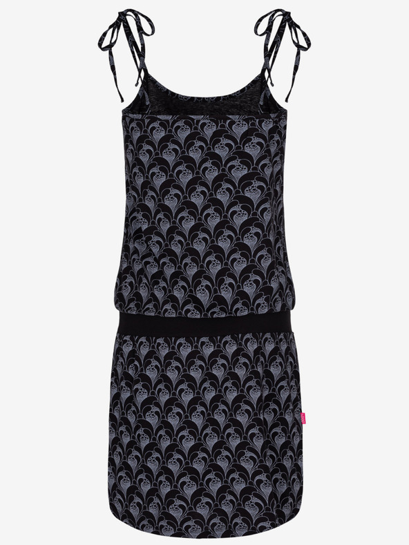 Loap Schwarzes gemustertes Damenkleid LOAP Bazuka