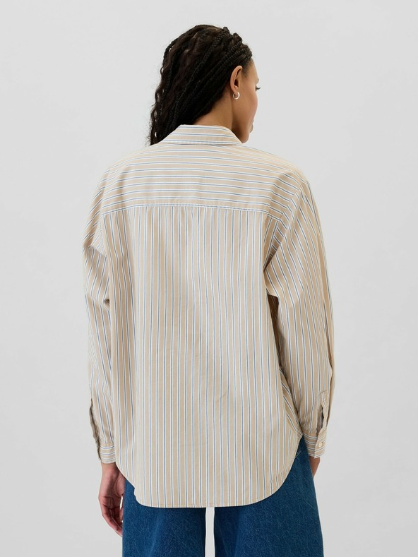 GAP Gestreiftes Oversize-Hemd Popeline Big Shirt GAP