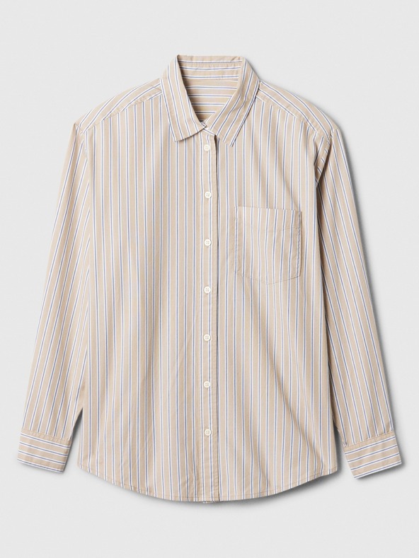 GAP Gestreiftes Oversize-Hemd Popeline Big Shirt GAP