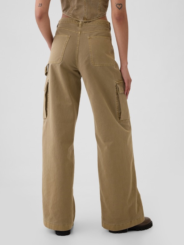 GAP Damen Baggy Khaki Cargohose mit Taschen GAP