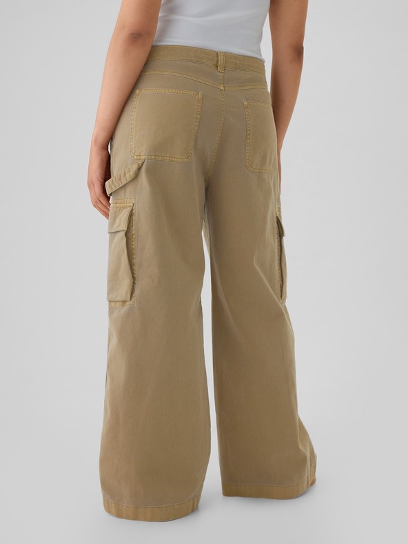 GAP Damen Baggy Khaki Cargohose mit Taschen GAP