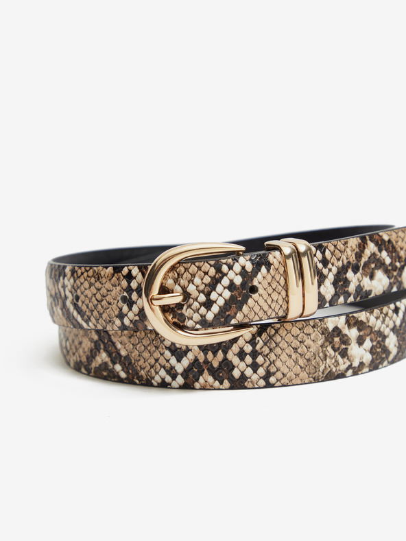 Orsay Hellbrauner gemusterter Damengürtel ORSAY