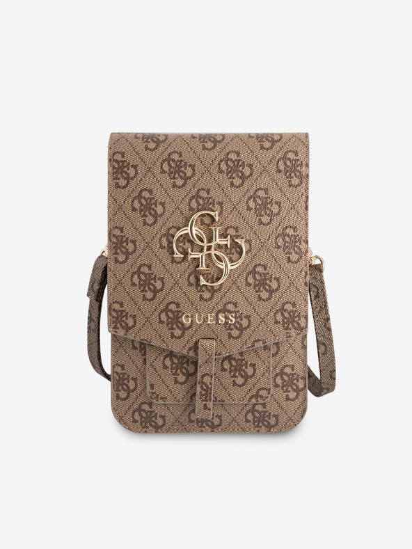 Guess Guess PU 4G Metall-Logo Handytasche Braun