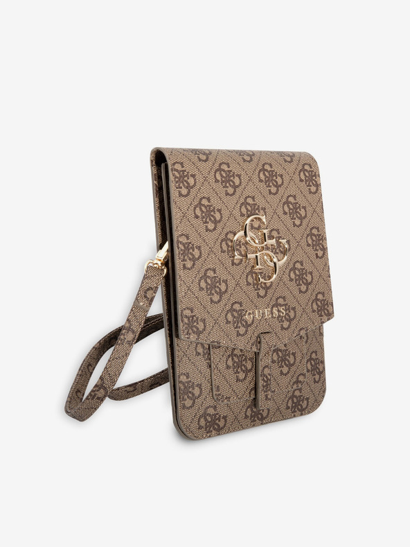 Guess Guess PU 4G Metall-Logo Handytasche Braun
