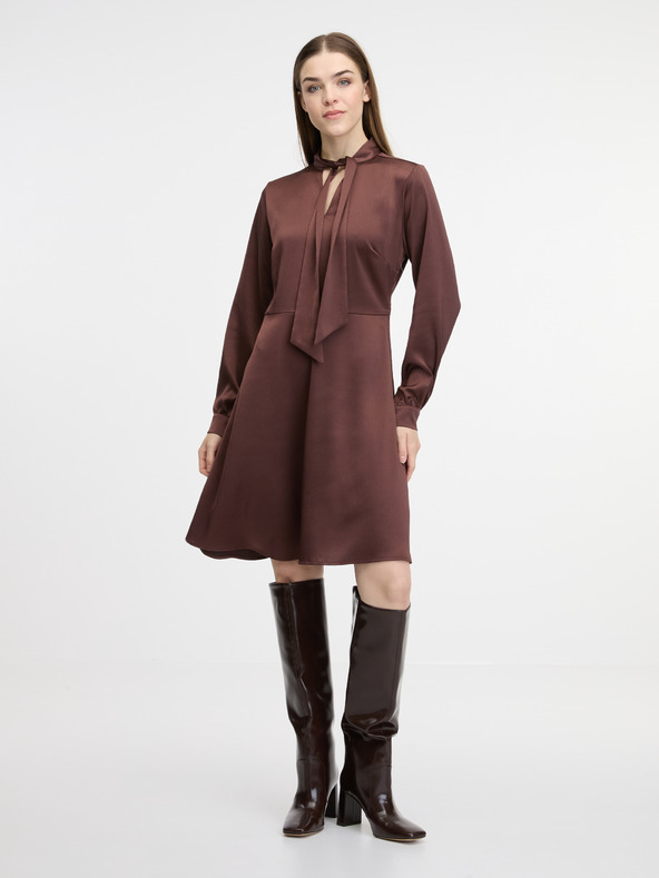 Orsay Braunes knielanges Damenkleid ORSAY