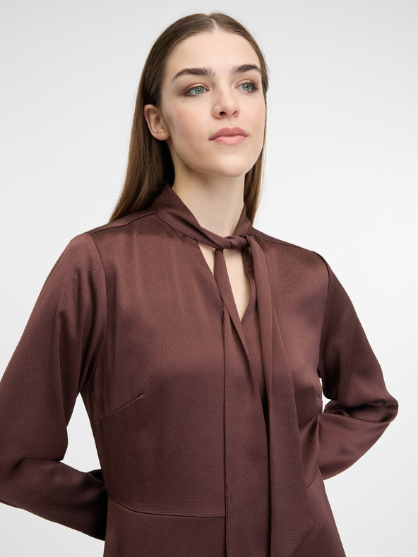 Orsay Braunes knielanges Damenkleid ORSAY