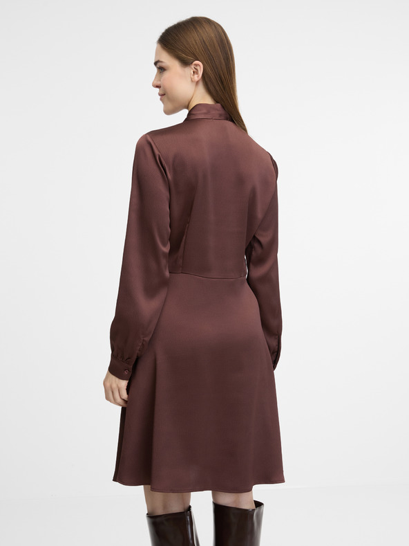 Orsay Braunes knielanges Damenkleid ORSAY