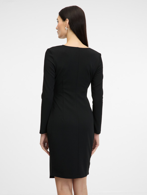 Orsay Schwarzes knielanges Damenkleid ORSAY
