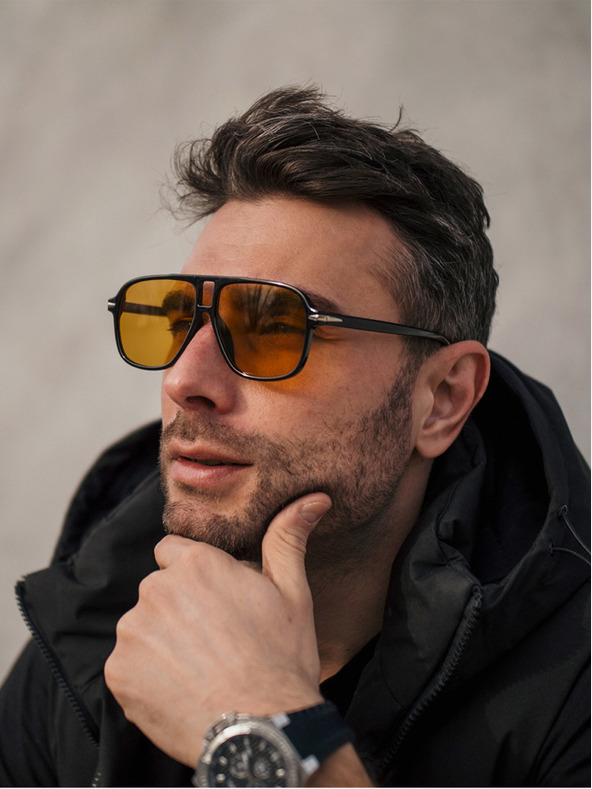 VEYREY VeryRey Ghost Sonnenbrille Pilot Orange