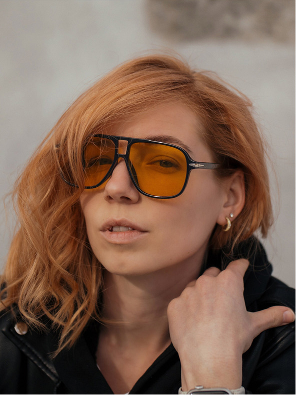 VEYREY VeryRey Ghost Sonnenbrille Pilot Orange