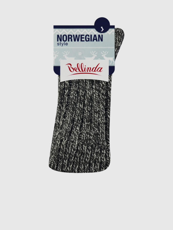 Bellinda Schwarze Wintersocken aus Wollgemisch BELLINDA Norwegian Style