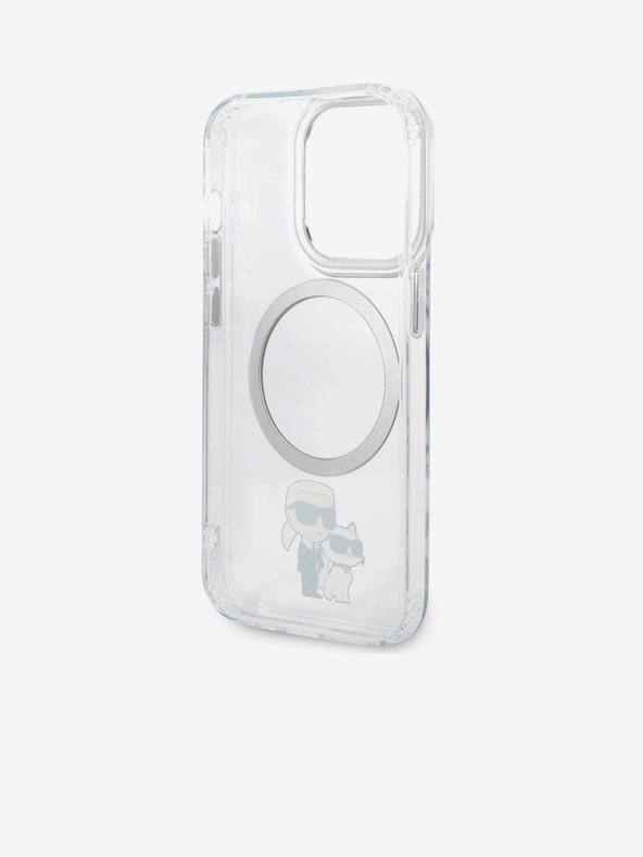 Karl Lagerfeld IML Karl und Choupette NFT MagSafe Back Cover für iPhone 15 Pro Transparent Karl Lagerfeld