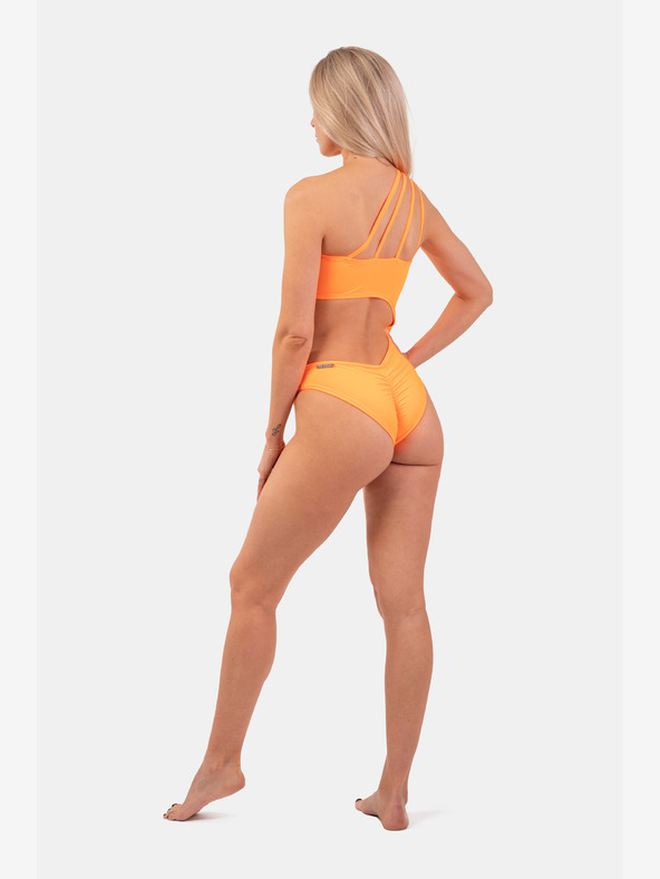Nebbia Orangefarbener asymmetrischer Ein-Schulter-Monokini 458