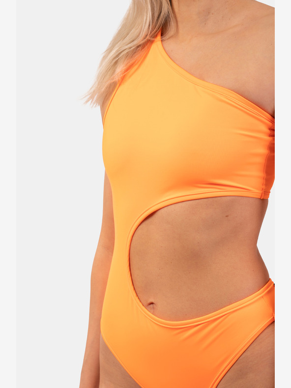 Nebbia Orangefarbener asymmetrischer Ein-Schulter-Monokini 458
