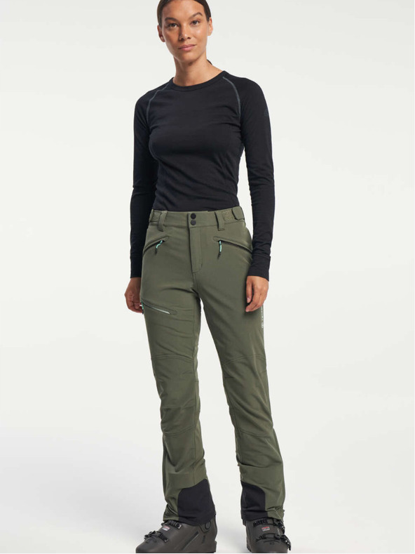 Tenson Damen Skitouren Softshell-Hose TENSON Touring Softshell Pant W dunkles Khaki