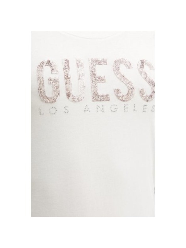 Guess Jeans Damen weißes T-Shirt Python Guess Jeans