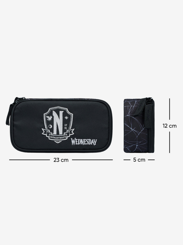 BAAGL  Schwarz 3 SET Skate Wednesday Nevermore: Rucksack, Mäppchen, Tasche Baagl