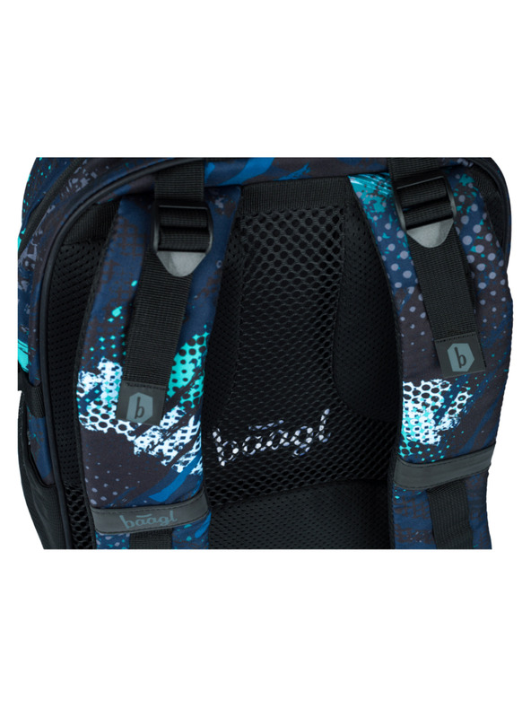 BAAGL  Blauer Schulrucksack Skate Structures Baagl