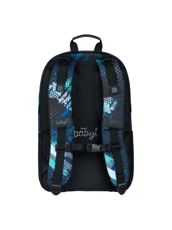 BAAGL  Blauer Schulrucksack Skate Structures Baagl