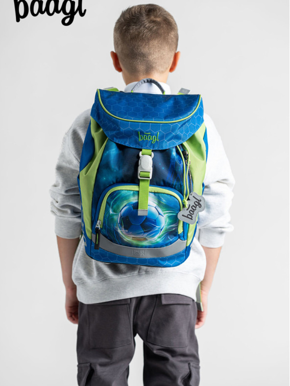 BAAGL  Blauer Schulrucksack Airy Soccer Ball Baagl