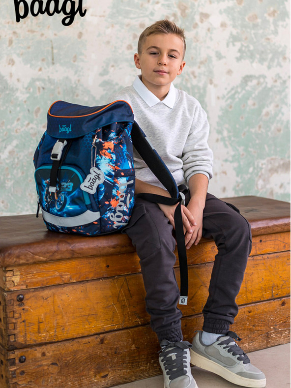 BAAGL  Blauer Schulrucksack Airy Motorrad Baagl