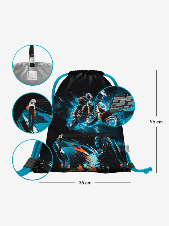 BAAGL  Blaue Tasche mit Tasche Motorrad Baagl