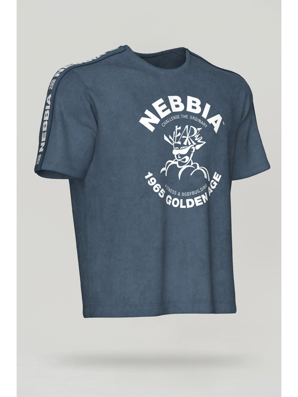 Nebbia Gewaschenes Oversized-T-Shirt GOLDEN AGE 790 M,blau