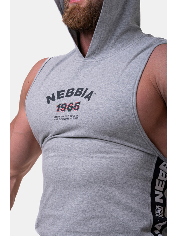 Nebbia Legenden-geprüftes Tank-Top mit Kapuze 191 Nebbia Light Grey